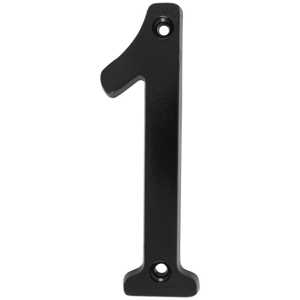 5 Pza Número 1 slim 4" negro Lock