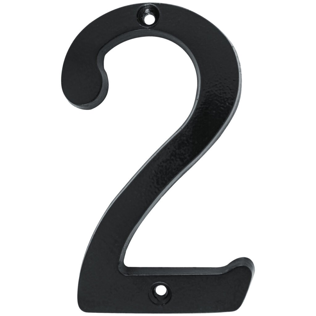 5 Pza Número 2 slim 4" negro Lock