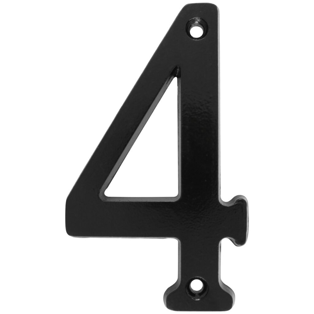 5 Pza Número 4 slim 4" negro Lock