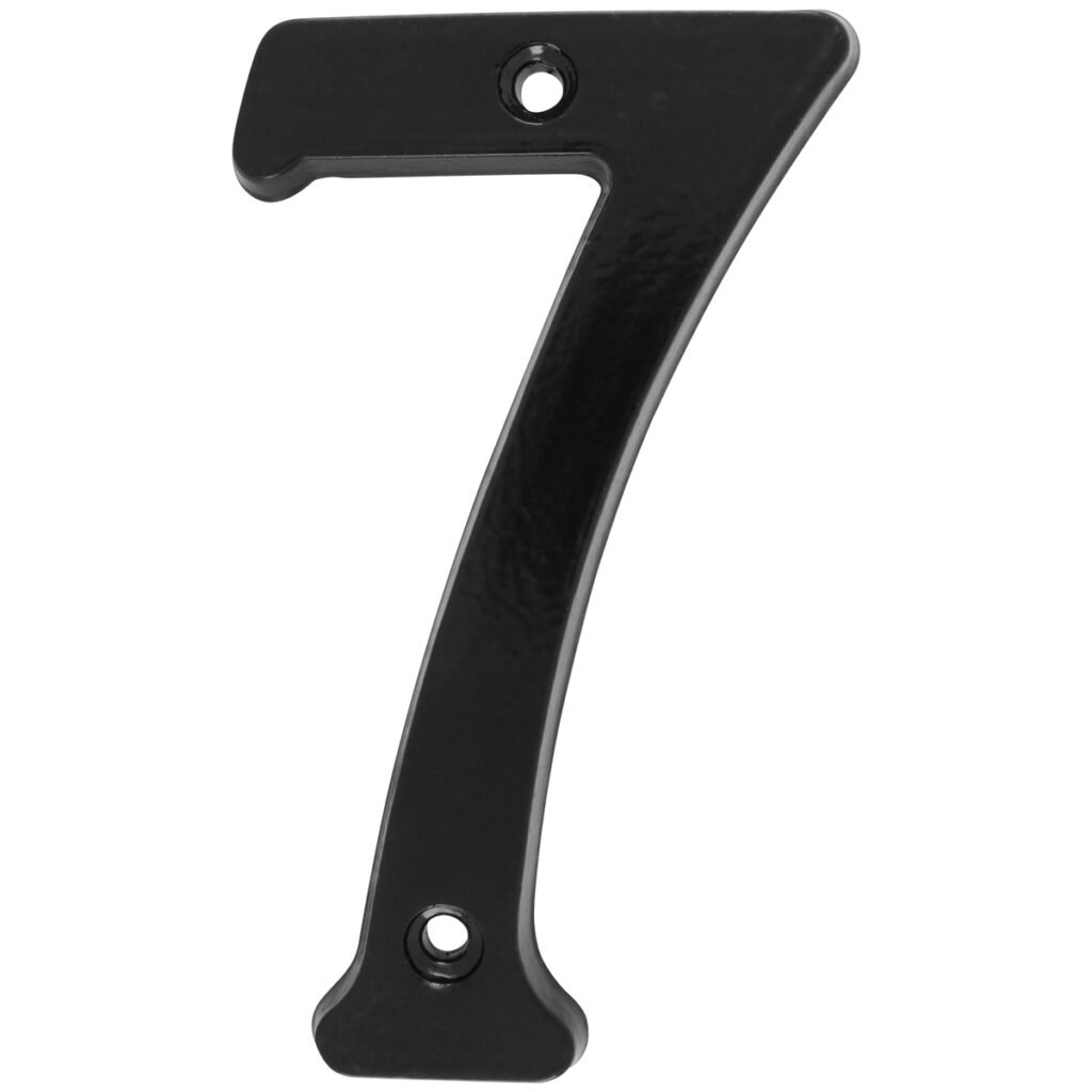 5 Pza Número 7 slim 4" negro Lock