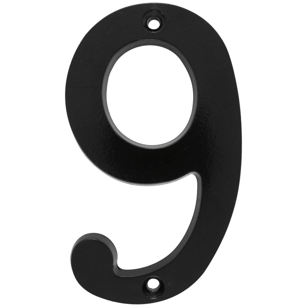 5 Pza Número 9 slim 4" negro Lock