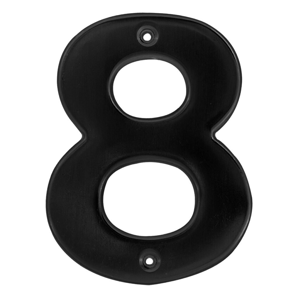 5 Pza Número 8 bold 4" negro Lock
