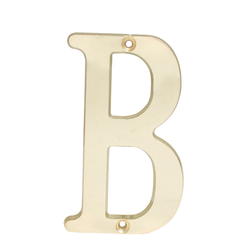 5 Pza Letra B slim 4" latón brillante Lock