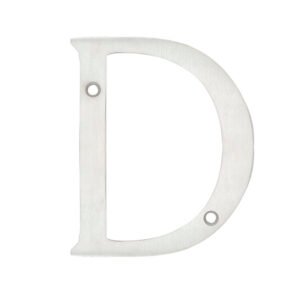 5 Pza Letra D slim 4" níquel satinado Lock