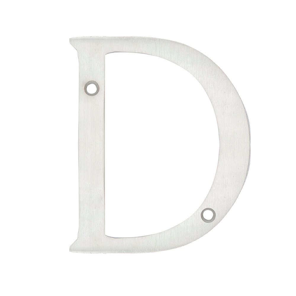 5 Pza Letra D slim 4" níquel satinado Lock