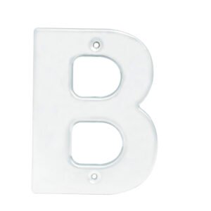 5 Pza Letra B bold 4" cromo satinado Lock