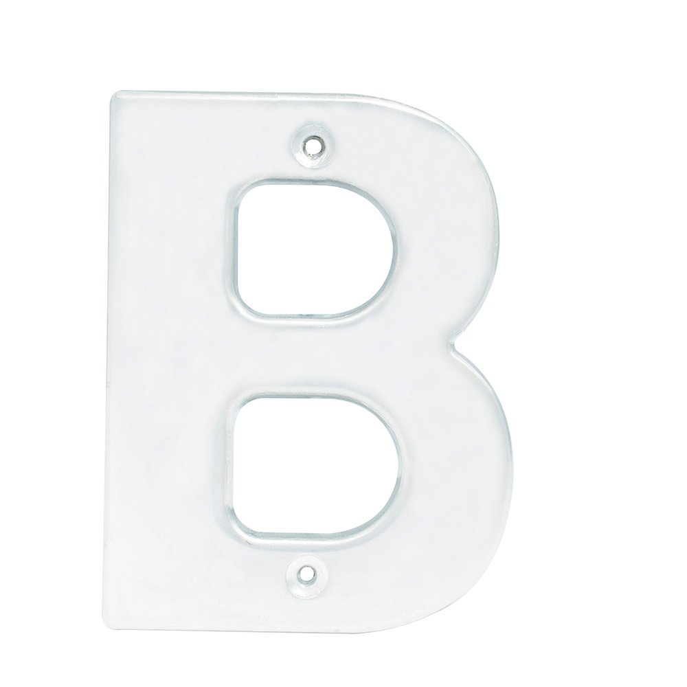 5 Pza Letra B bold 4" cromo satinado Lock