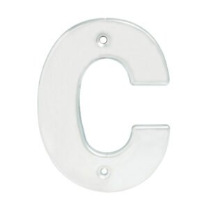 5 Pza Letra C bold 4" cromo satinado Lock