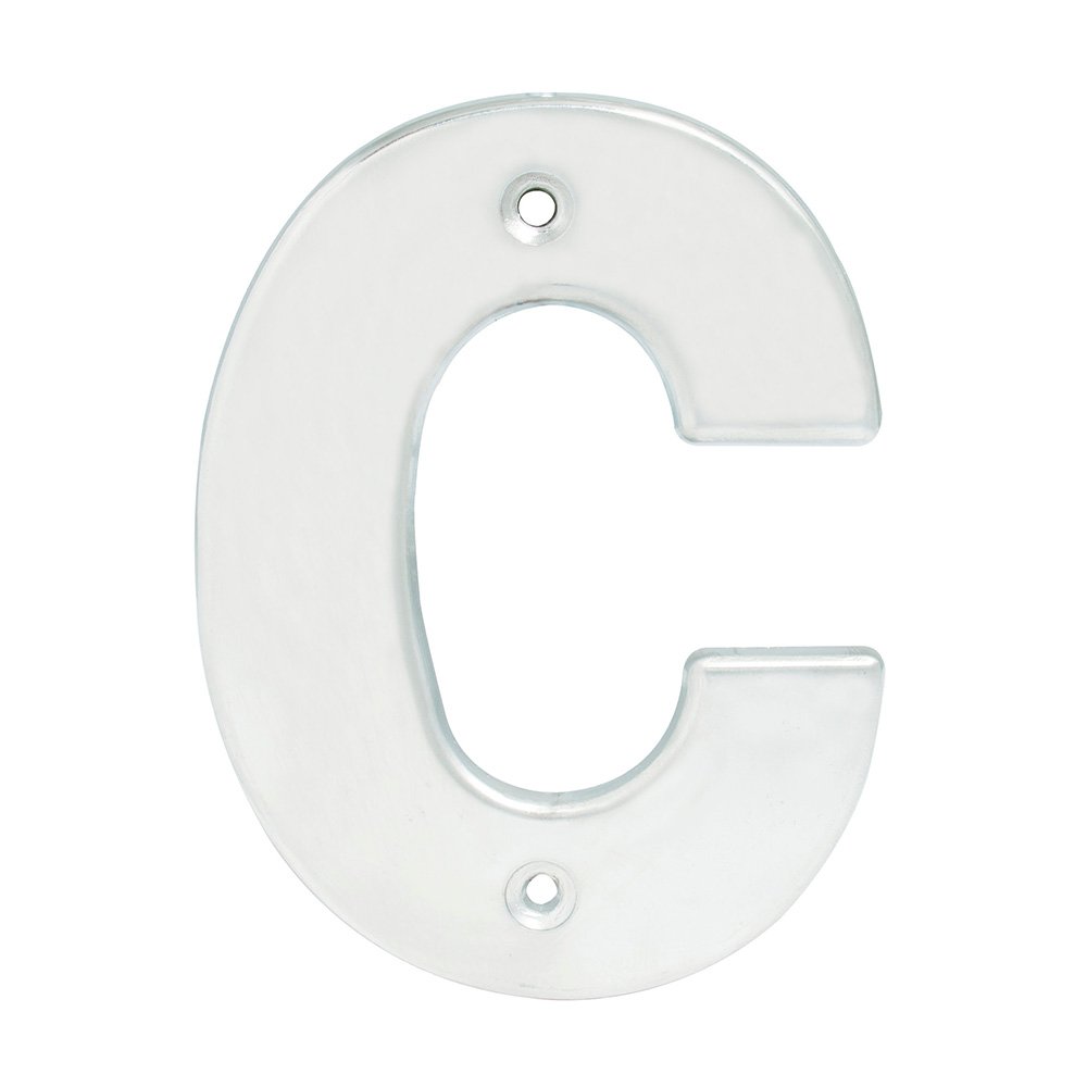5 Pza Letra C bold 4" cromo satinado Lock