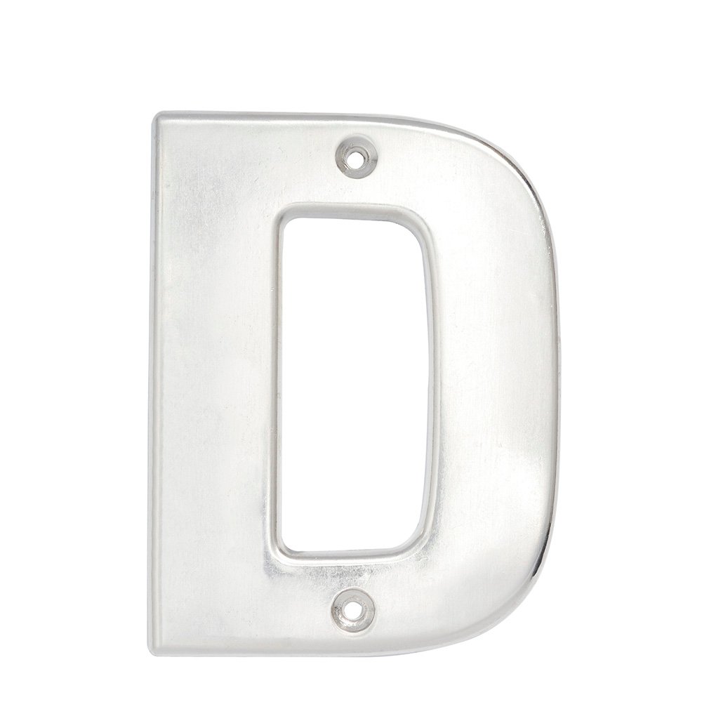 5 Pza Letra D bold 4" cromo satinado Lock