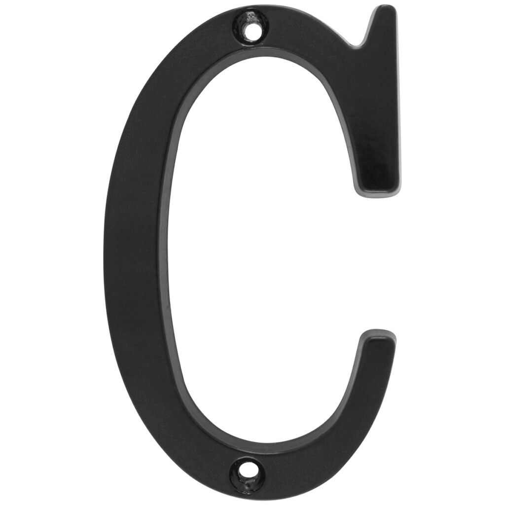 5 Pza Letra C slim 4" negro Lock