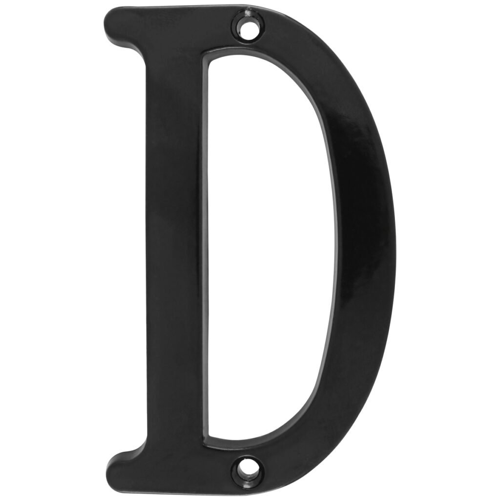 5 Pza Letra A slim 4" negro Lock