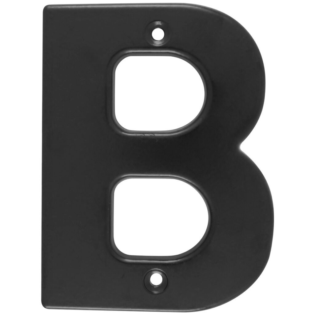 5 Pza Letra B bold 4" negro Lock