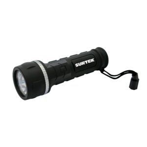 Linterna de LED anti-impacto a baterías 3 pilas "D" de 12 lm Surtek