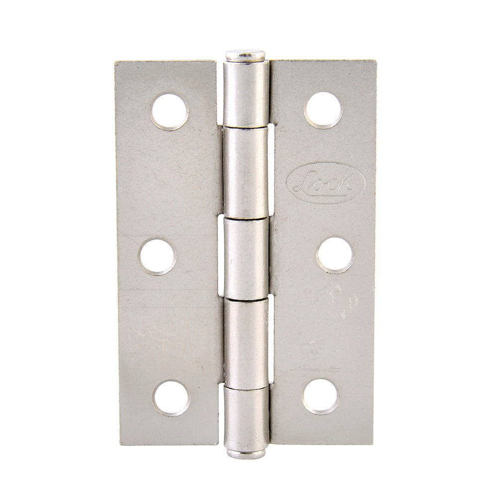 10 Pza Bisagra alargada perno remachado de acero níquel satinado 2.5" x 1.81" Lock