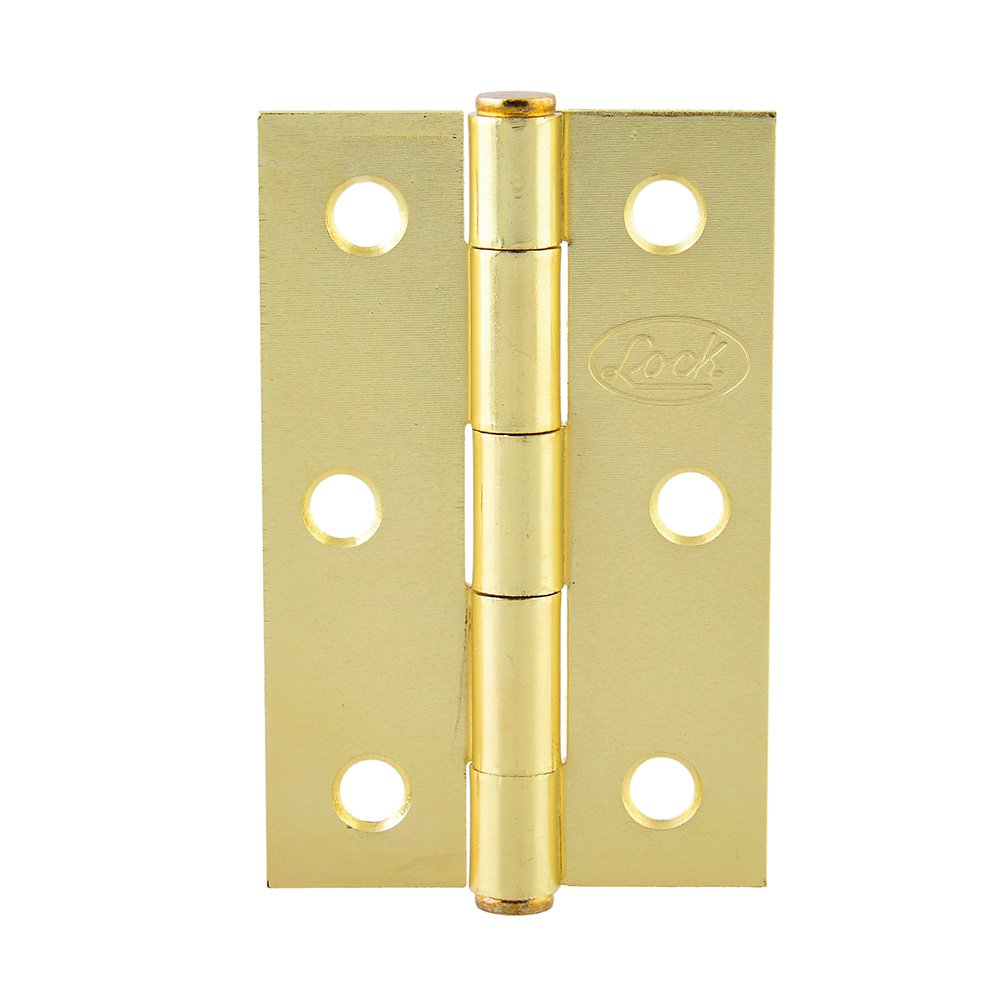 10 Pza Bisagra alargada perno remachado de acero latón brillante 2.5" x 1.81" Lock