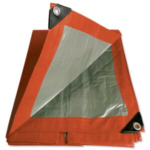 Lona de polietileno color rojo con fondo plata, 2 x 3 m Foy