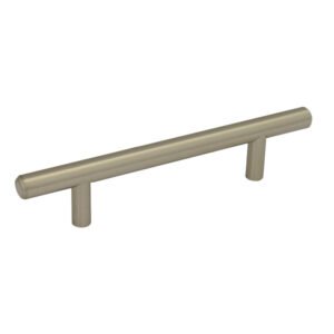 10 Pza Jaladera de barra sólida 124 mm, acero inoxidable Lock