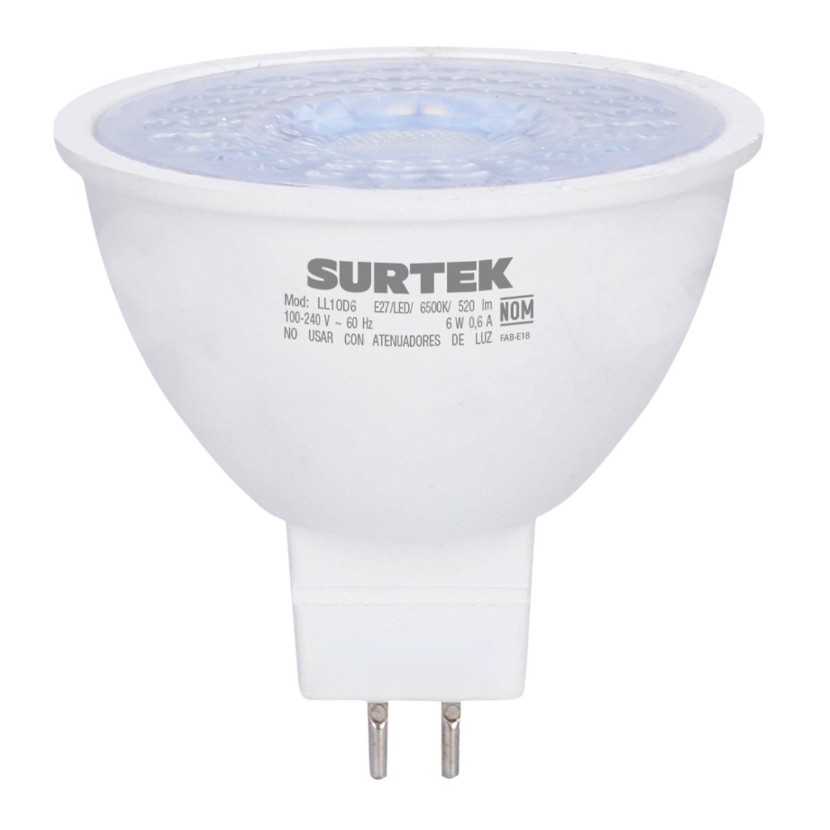 Lámpara de LED tipo GU5.3, 6 W luz cálida Surtek