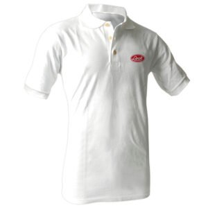 Playera tipo polo para caballero, color blanco talla M Lock