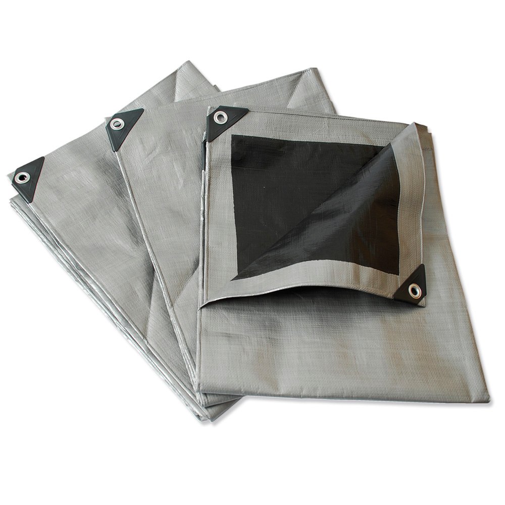 Lona de polietileno reforzada color gris, 6 x 12 m Surtek