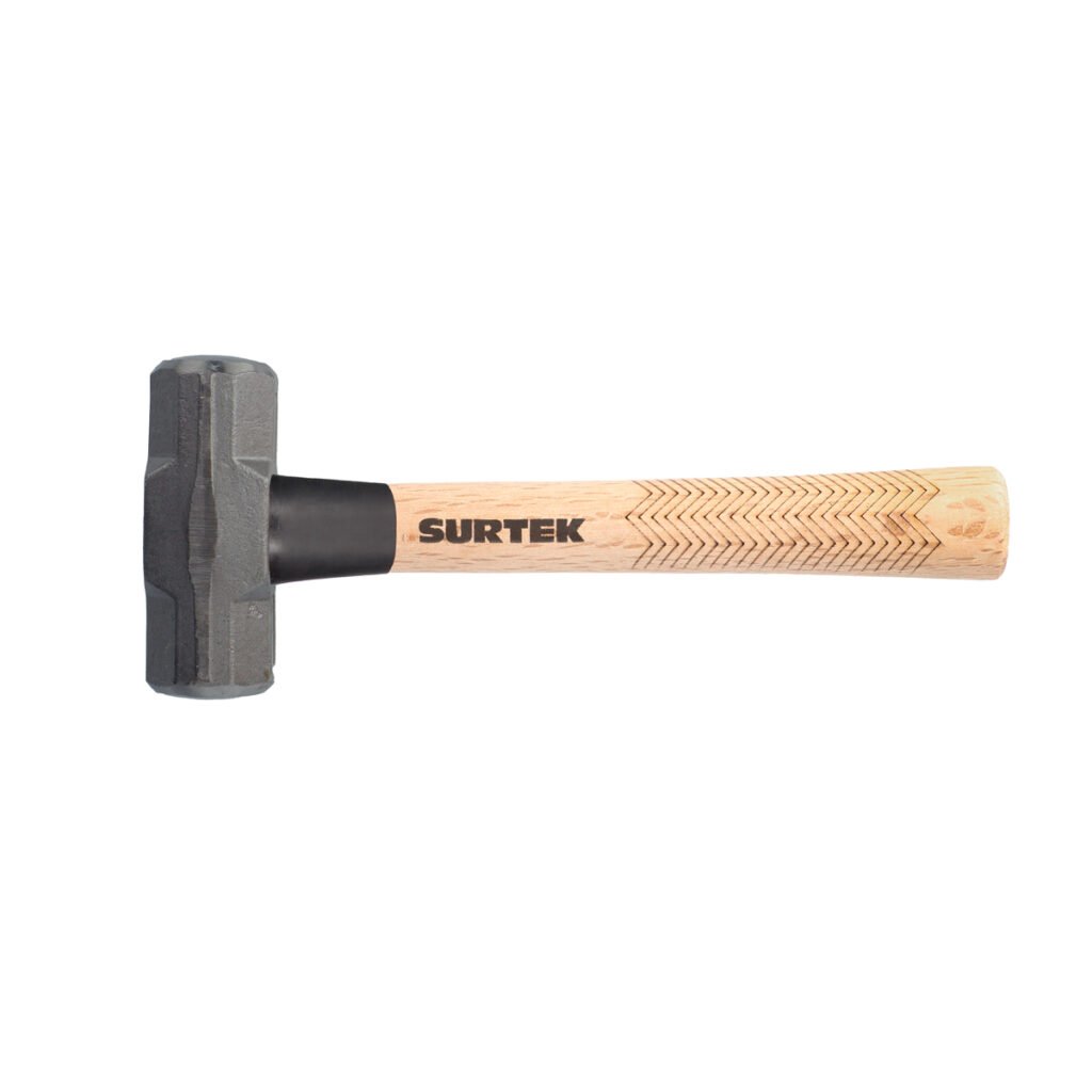 2 Pza Marro octagonal cabeza forjada con mango corto de madera de 12", 4 lb Surtek