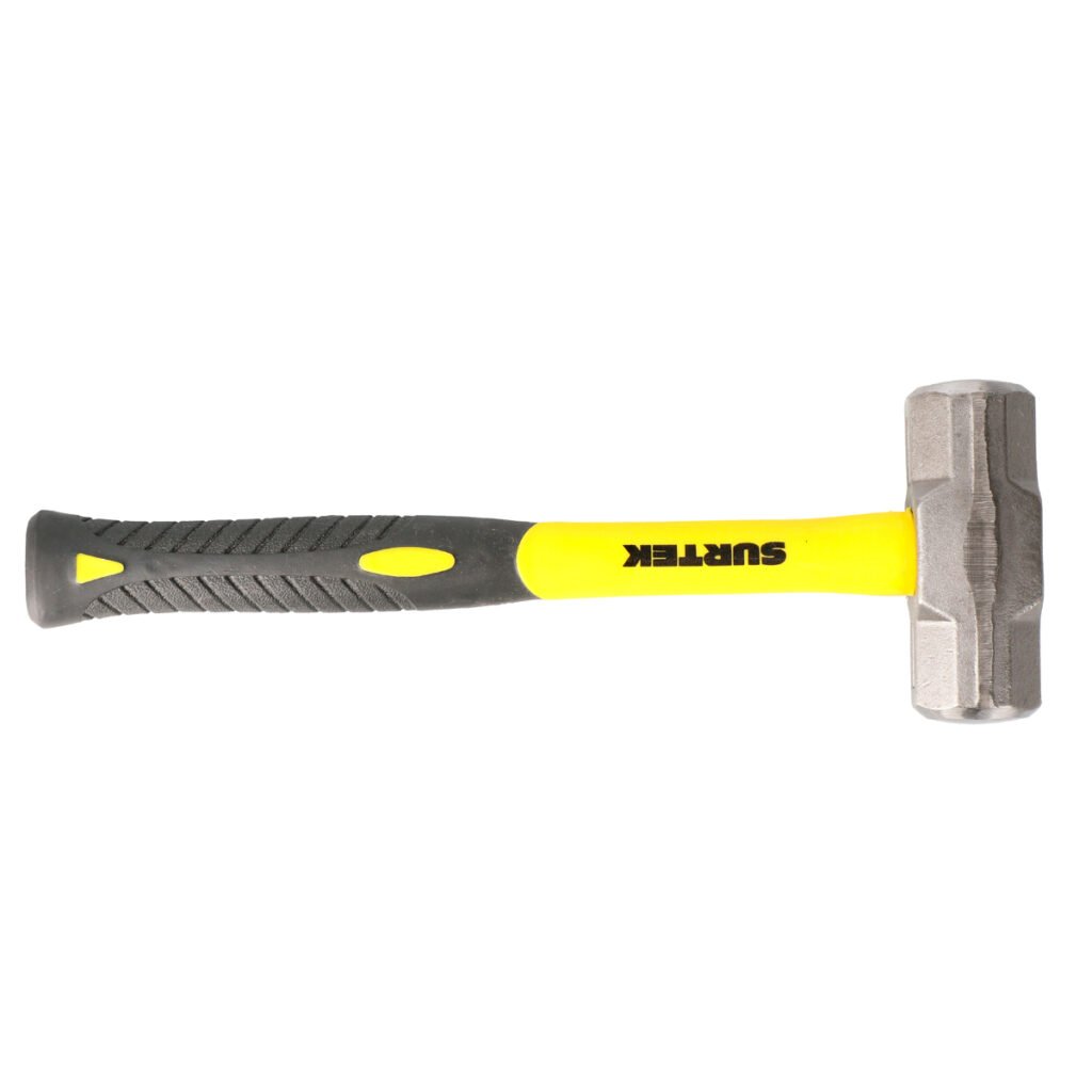 2 Pza Marro octagonal cabeza forjada con mango corto de fibra de vidrio de 12", 4 lb Surtek