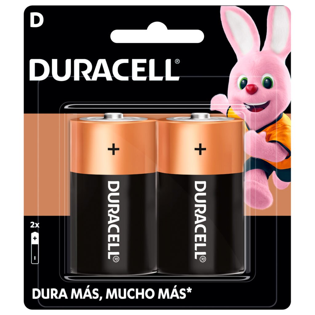 6 Pza Pila alcalina Duracell® "D", 2 piezas Surtek