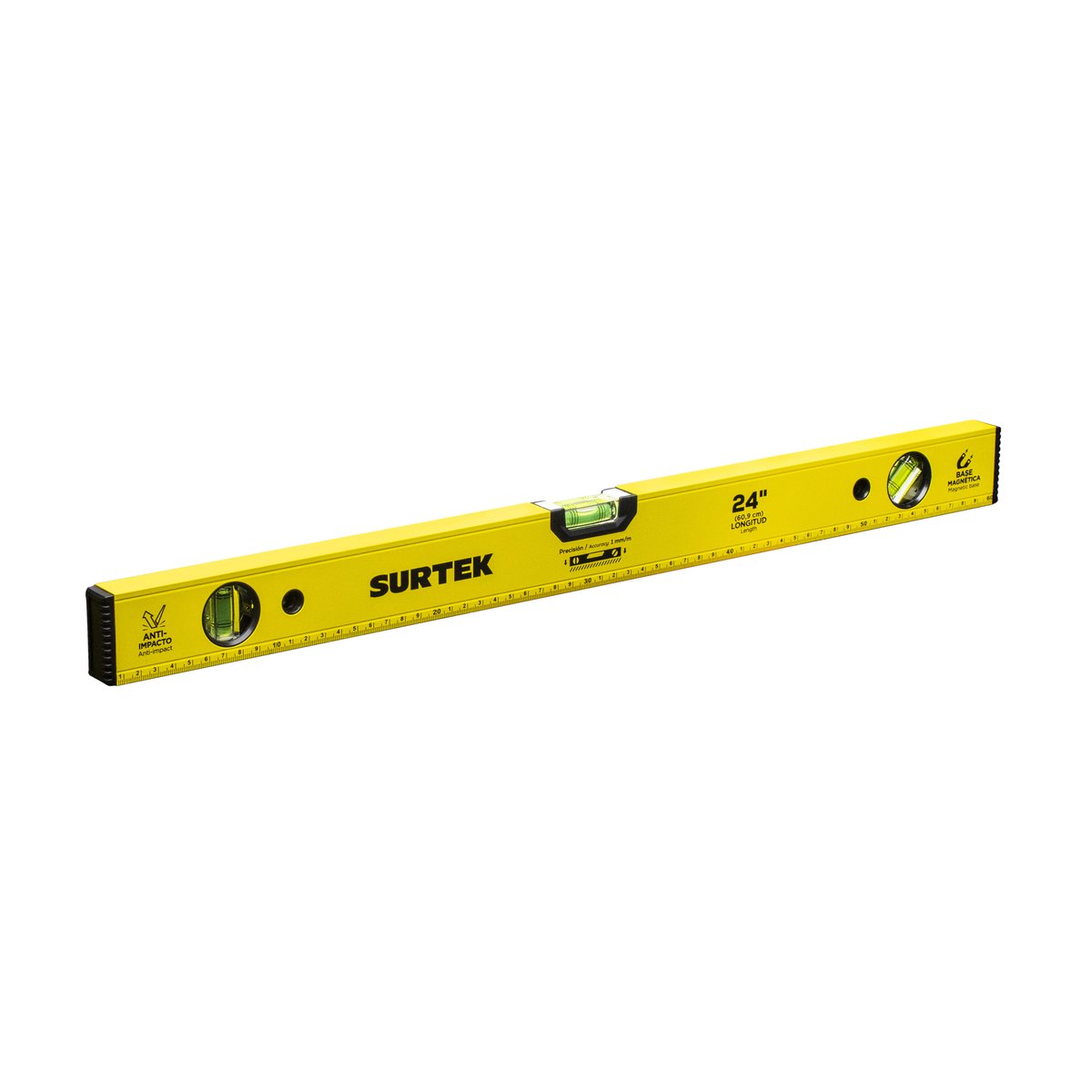 Nivel magnético de aluminio 24" Surtek