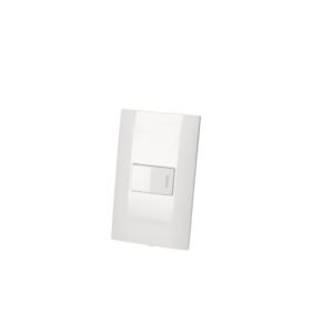 Placa para timbre 1/3, línea Americana, color blanco Surtek