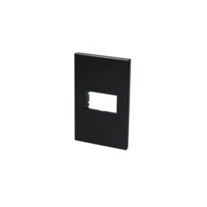20 Pza Placa 1 módulo 1/3, línea Premium, color negro Surtek