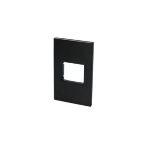 20 Pza Placa 1 módulo 1/2, línea Premium, color negro Surtek