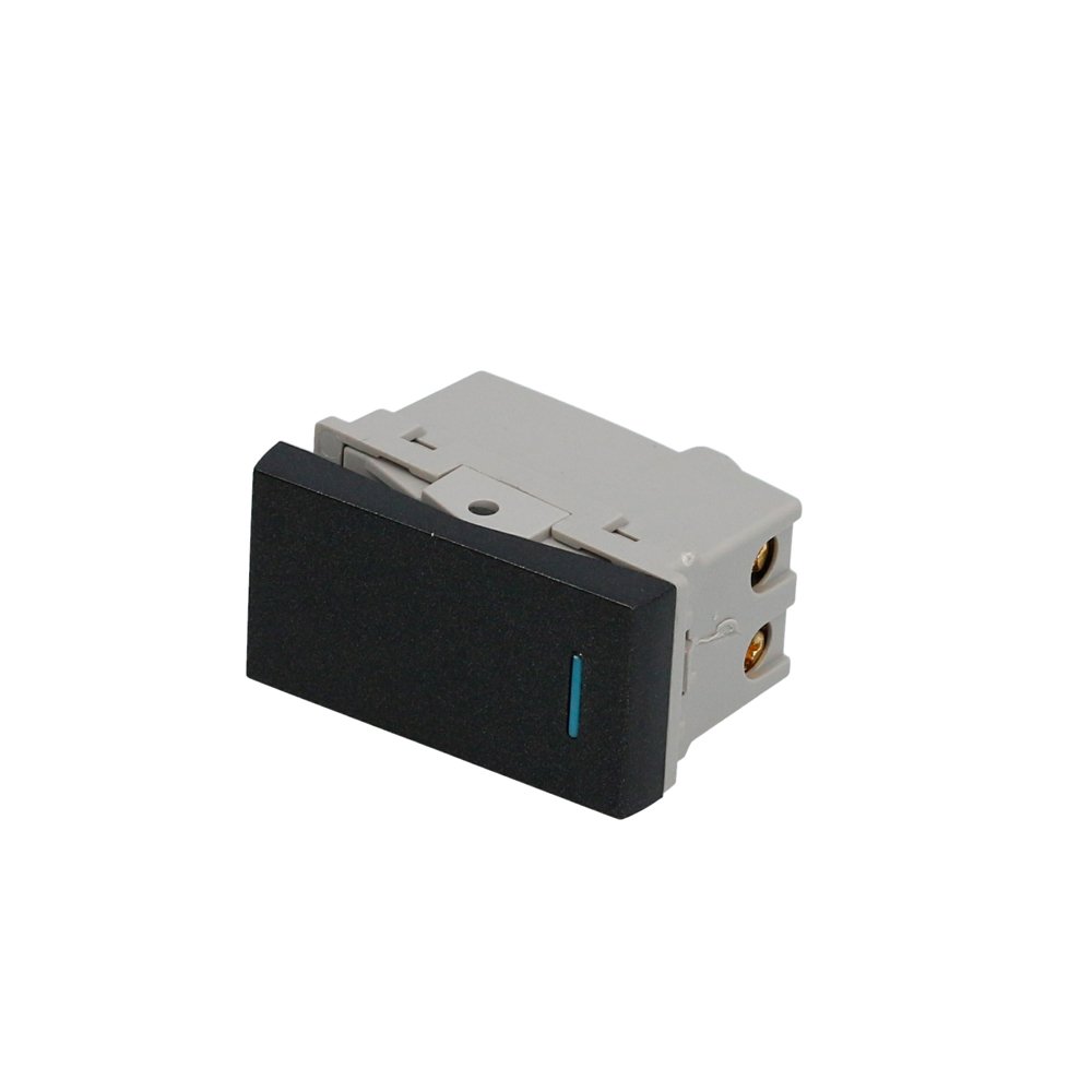 20 Pza Interruptor 3 vías 1/3, línea Premium, color negro Surtek