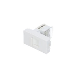 20 Pza Toma para teléfono 1/3, línea Premium, color blanco Surtek