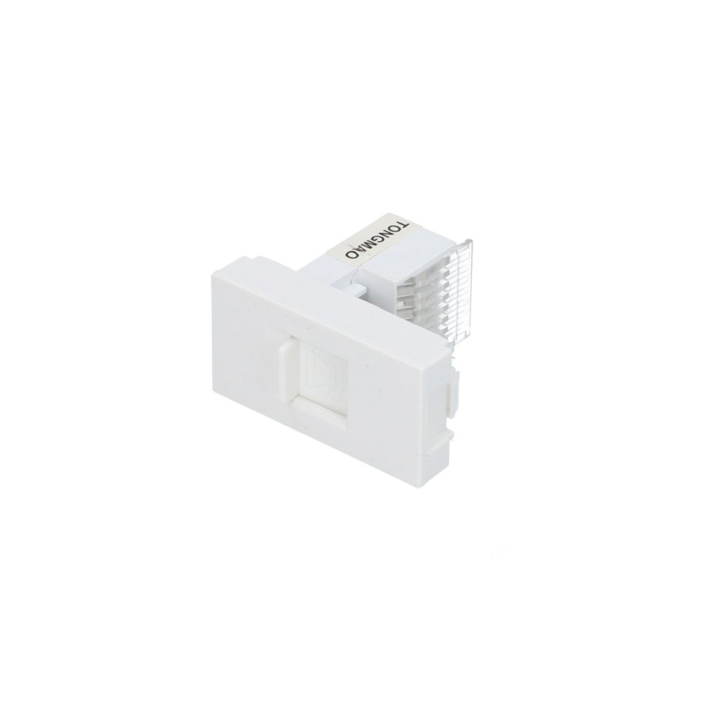 20 Pza Toma para teléfono 1/3, línea Premium, color blanco Surtek