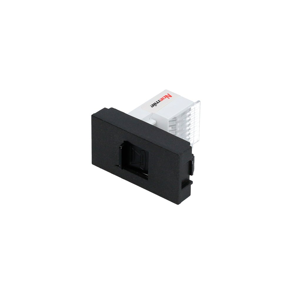 20 Pza Toma para teléfono 1/3, línea Premium, color negro Surtek