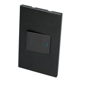 10 Pza Placa 1 Interruptor 1/2, 3 vias, línea Premium, color negro Surtek