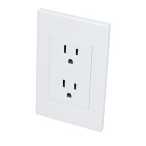 10 Pza Placa contacto dúplex 1/1, línea Premium, color blanco Surtek