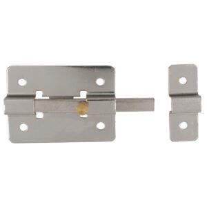 Pasador de sobreponer de barra cromo brillante 10 cm Lock