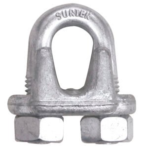 5 Pza Perro de acero forjado para cable de acero 3/8" Surtek