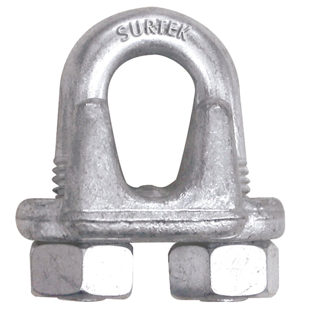 5 Pza Perro de acero forjado para cable de acero 3/8" Surtek