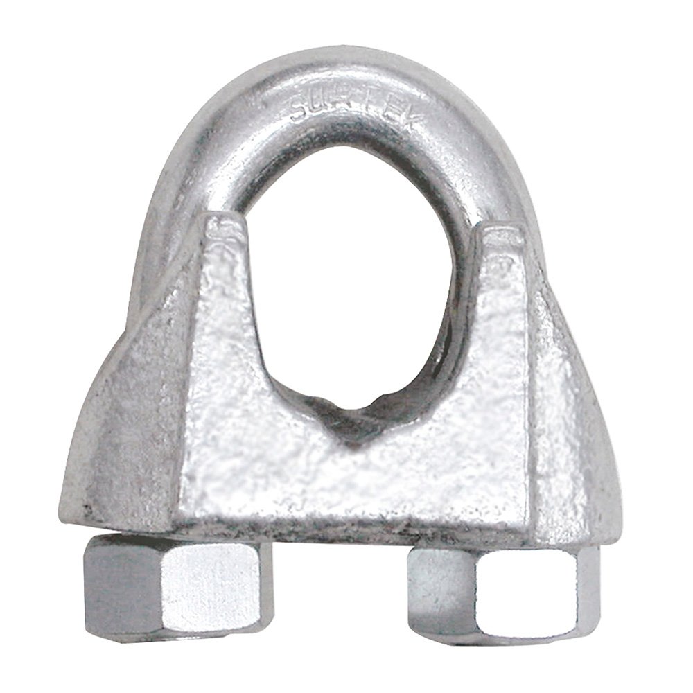 12 Pza Perro de hierro maleable para cable de acero 1/2" Surtek