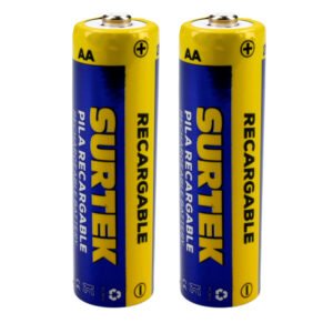 6 Pza Pila recargable Surtek "AA",  2 piezas Surtek