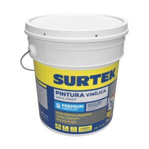Cubeta de pintura vinílica premium 19 Lt color azul Surtek