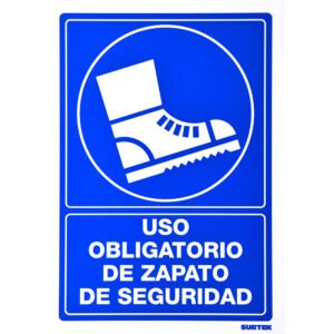 3 Pza Señal "Uso obligatorio de zapato de seguridad" Surtek