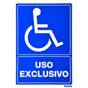 3 Pza Señal "Uso exclusivo" Surtek
