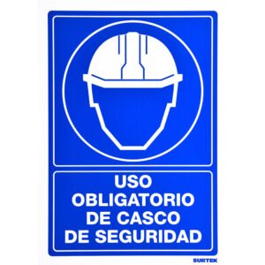 3 Pza Señal "Uso obligatorio de casco de seguridad" Surtek