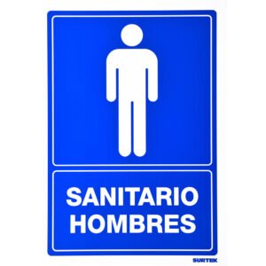 3 Pza Señal "Sanitario hombres" Surtek