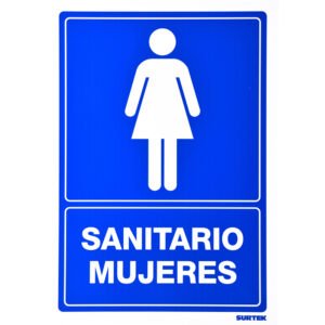 3 Pza Señal "Sanitario mujeres" Surtek