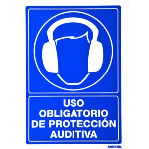 3 Pza Señal "Uso obligatorio de protección auditiva" Surtek